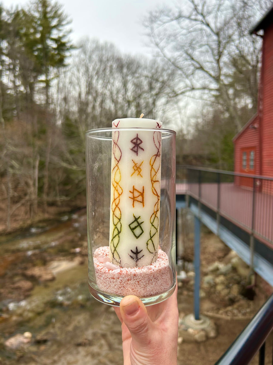 AT HOME DIY Intention Candle Carving The Mossy Apothecary