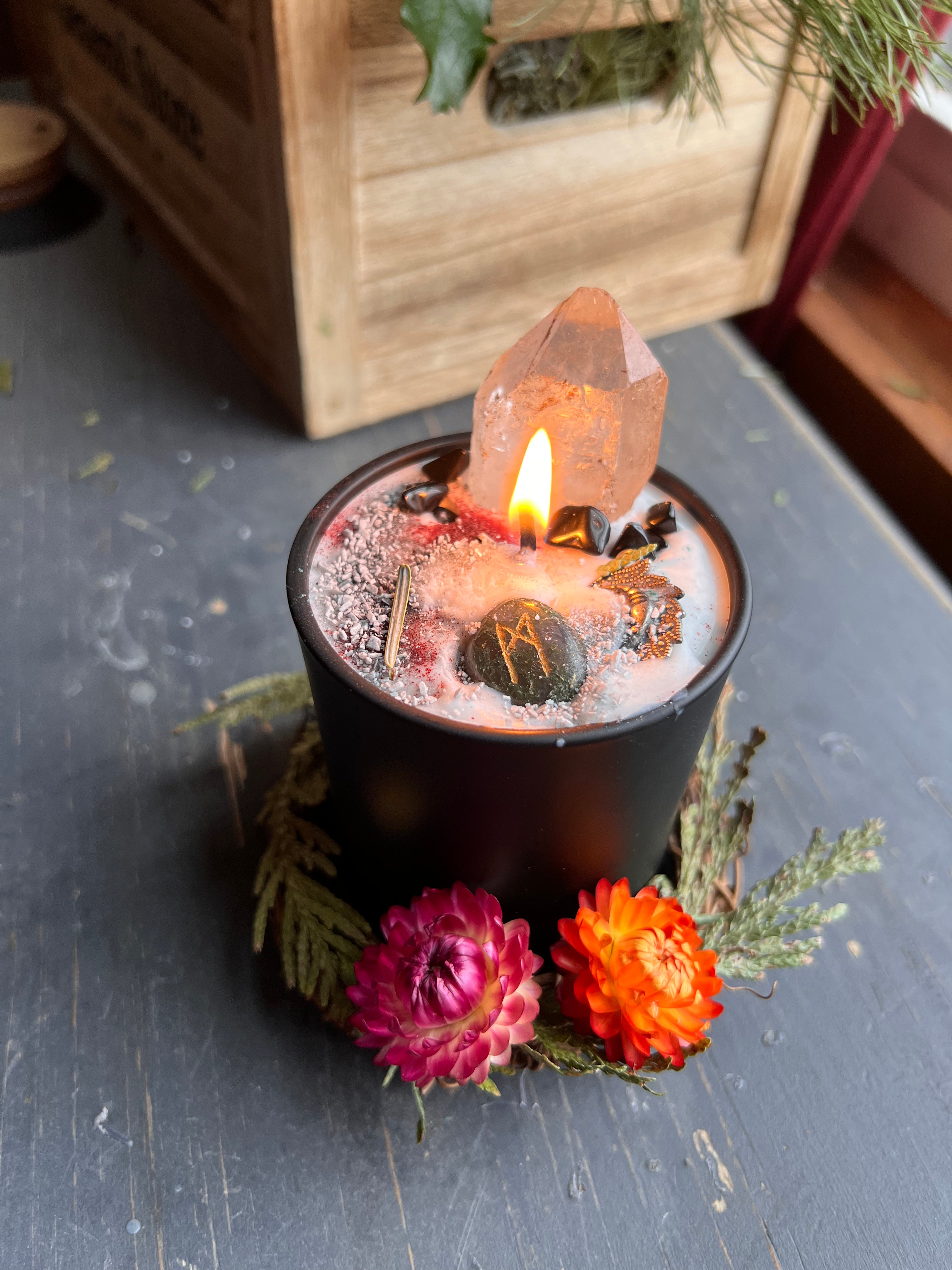 (TAKE HOME KIT) DIY Intention Candle + Grapevine Ring